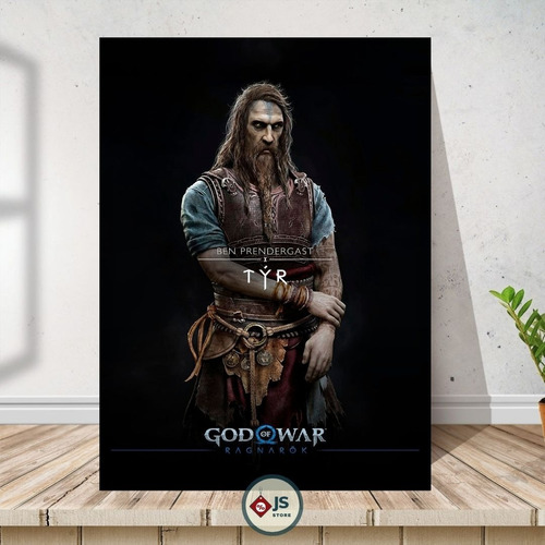 Quadro Decorativo God Of War Ragnarok 29x40 Com Moldura